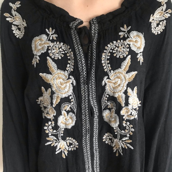 Free people long sleeve embroidered top - Picture 3 of 6